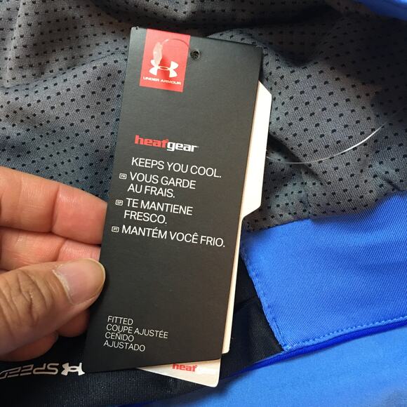 NWT Under Armour Heat Gear Fitted Shorts Drawstring Blue 3XL - Picture 7 of 11